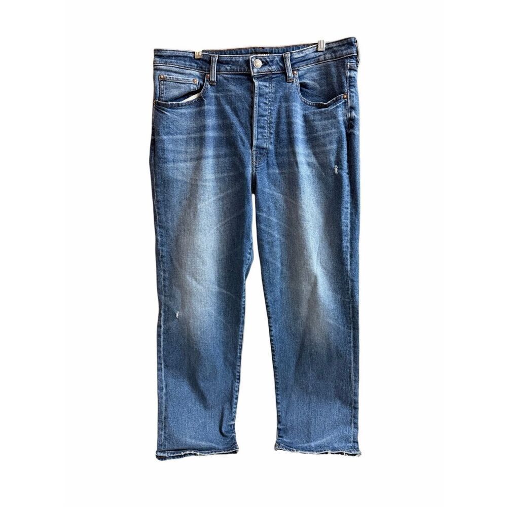 Express Conscious Edit Relaxed Fit Jeans Men’s 34x32 Distressed Denim Wash